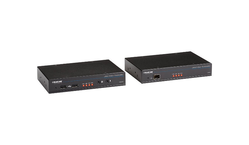 Black Box LRXI Industrial KVM Extender Fiber Multimode - KVM / audio / seri