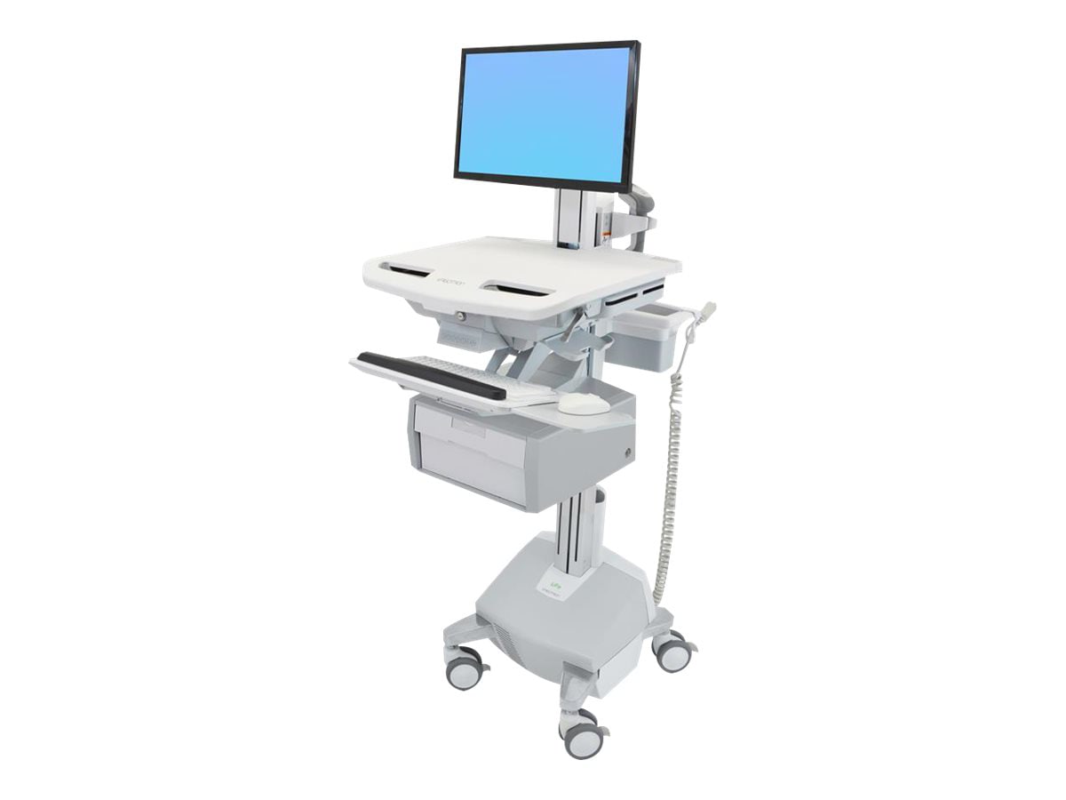 Ergotron StyleView Cart with LCD Pivot, LiFe Powered, 1 Tall Drawer cart - for LCD display / keyboard / mouse / barcode