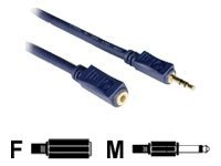 C2G Velocity 1.5ft Velocity 3.5mm M/F Mono Audio Extension Cable - audio ex