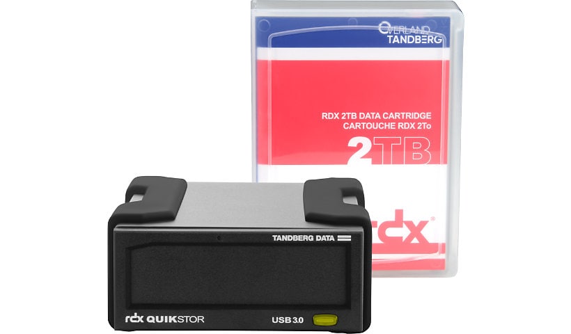 Overland Tandberg RDX QuikStor - RDX drive - SuperSpeed USB 3.0 - external - with 2 TB Cartridge