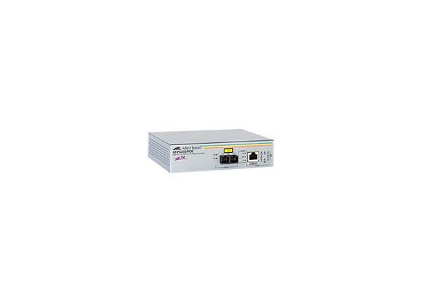 Allied Telesis AT PC232/POE - fiber media converter - 10Mb LAN, 100Mb LAN
