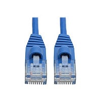 Tripp Lite Cat6a Gigabit Snagless Molded Slim UTP Patch Cable M/M Blue 2ft
