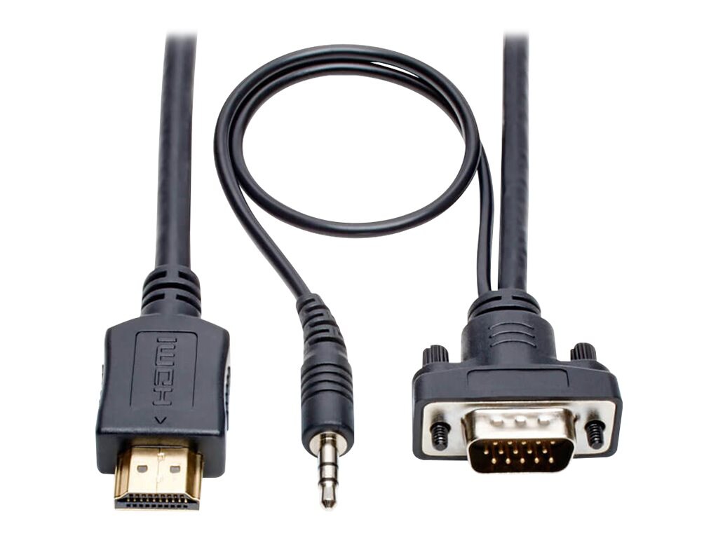 VGA to HDMI Adapter + 3.5mm Audio, HD video