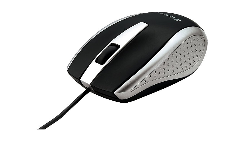 Verbatim Corded Notebook Optical Mouse - mouse - USB - silver