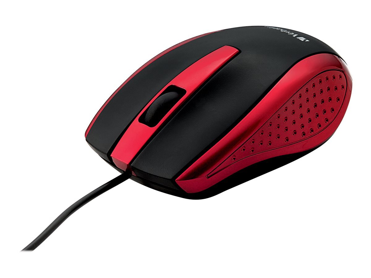 Verbatim Corded Notebook Optical Mouse - mouse - USB - red