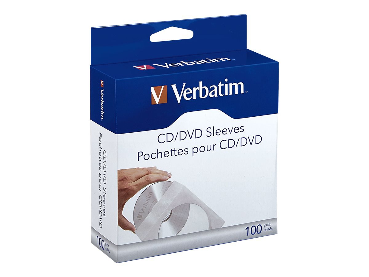 VERBATIM CD/DVD PAPER SLEEVES CLEAR