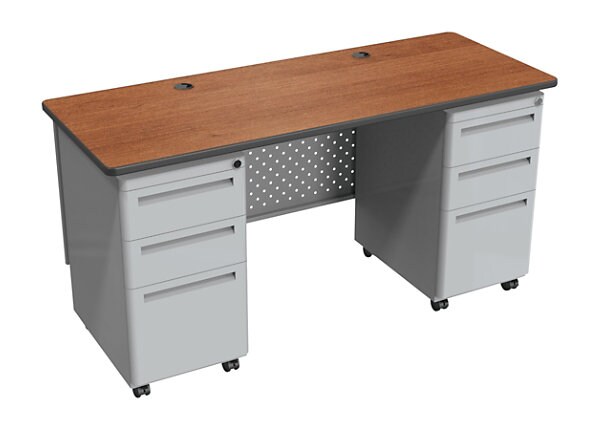 BALT Modular Teacher's Desk Double Pedestal Desk Set - pedestal desk