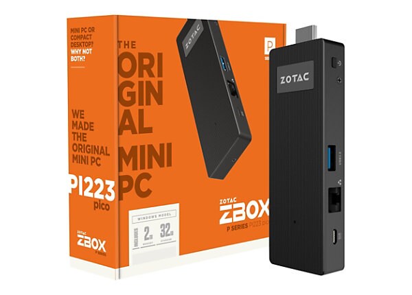 ZOTAC ZBOX P Series PI223 pico - mini PC - Atom x5 Z8350 1.44 GHz - 2 GB - 32 GB