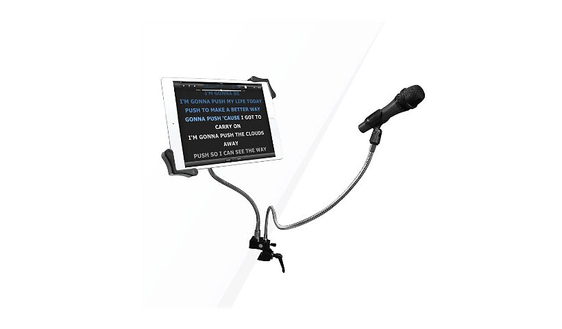 CTA Microphone Clip and Tablet Holder Gooseneck Clamp Stand - mounting kit