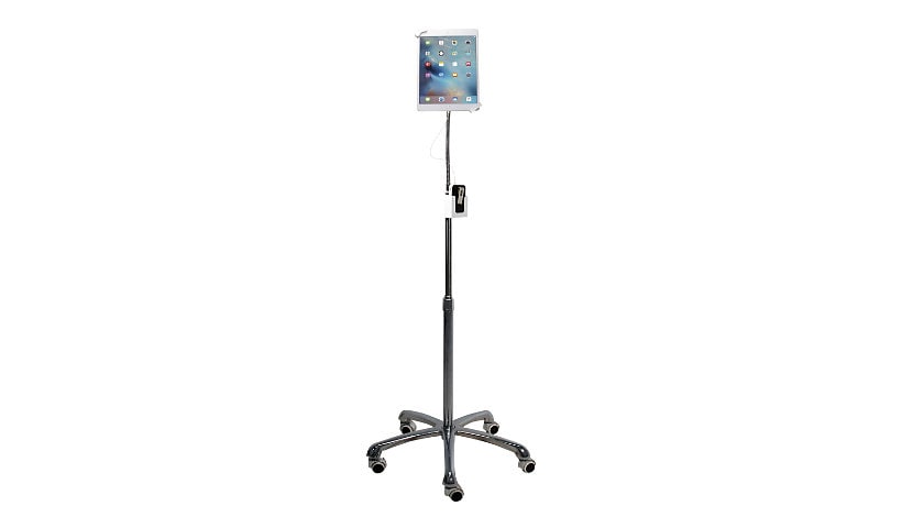 CTA Digital Heavy-Duty Security Gooseneck Floor Stand for 7-13 Inch Tablets, including iPad 10.2-inch (7th/ 8th/ 9th