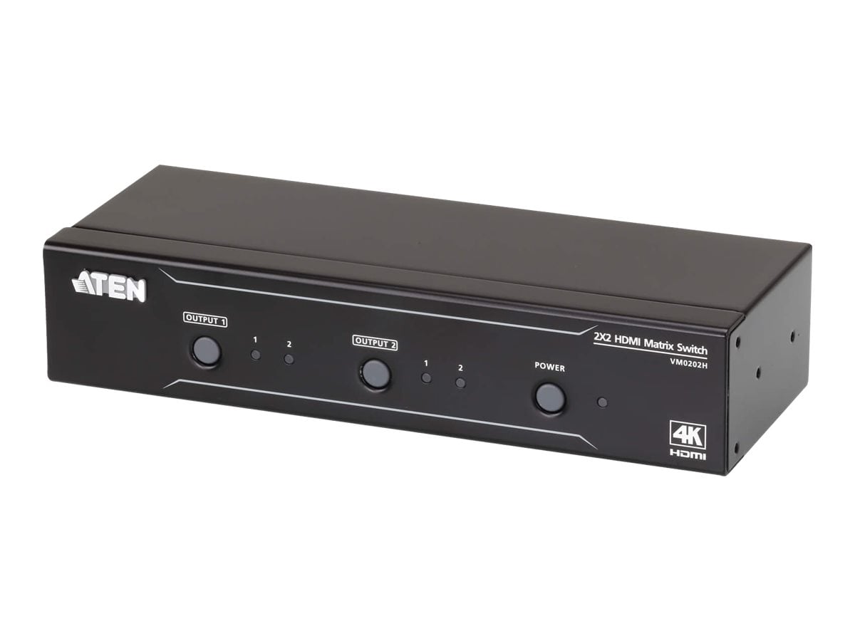ATEN VanCryst VM0202H 2x2 4K HDMI Matrix - video/audio switch - rack-mounta