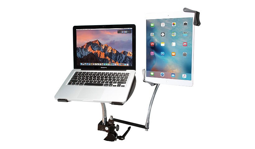 CTA Dual Gooseneck Clamp Stand - mounting kit - for notebook / tablet