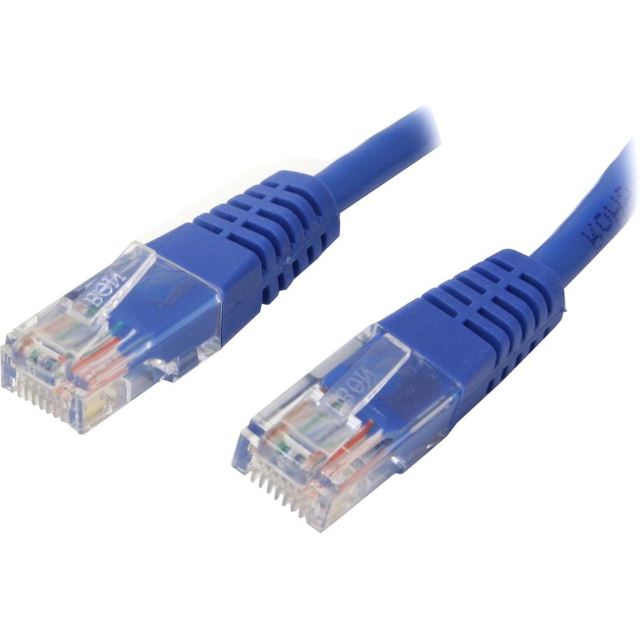 StarTech.com Cat5e Ethernet Cable 50 ft Blue - Cat 5e Molded Patch ...