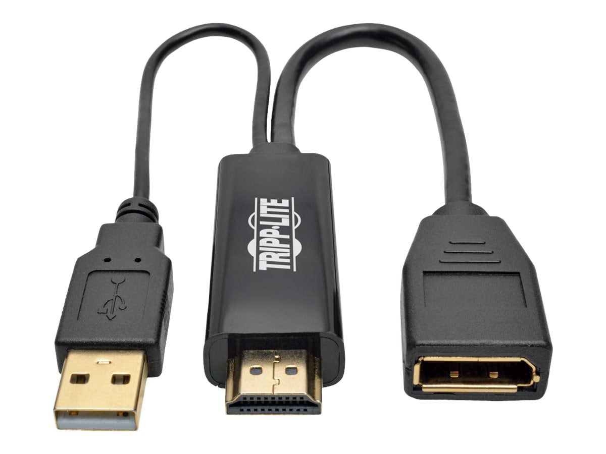 Tripp Lite HDMI to DisplayPort Active Converter 4K with USB Power, HDMI to DisplayPort (M/F), 4096 x 2160/4K x 2K @ 30