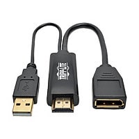 Tripp Lite HDMI to DisplayPort Active Converter 4K with USB Power, HDMI to DisplayPort (M/F), 4096 x 2160/4K x 2K @ 30