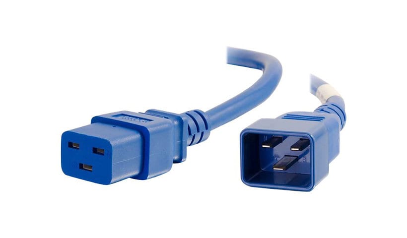 C2G 3ft 12AWG Power Cord (IEC320C20 to IEC320C19) - Blue - power cable - IE
