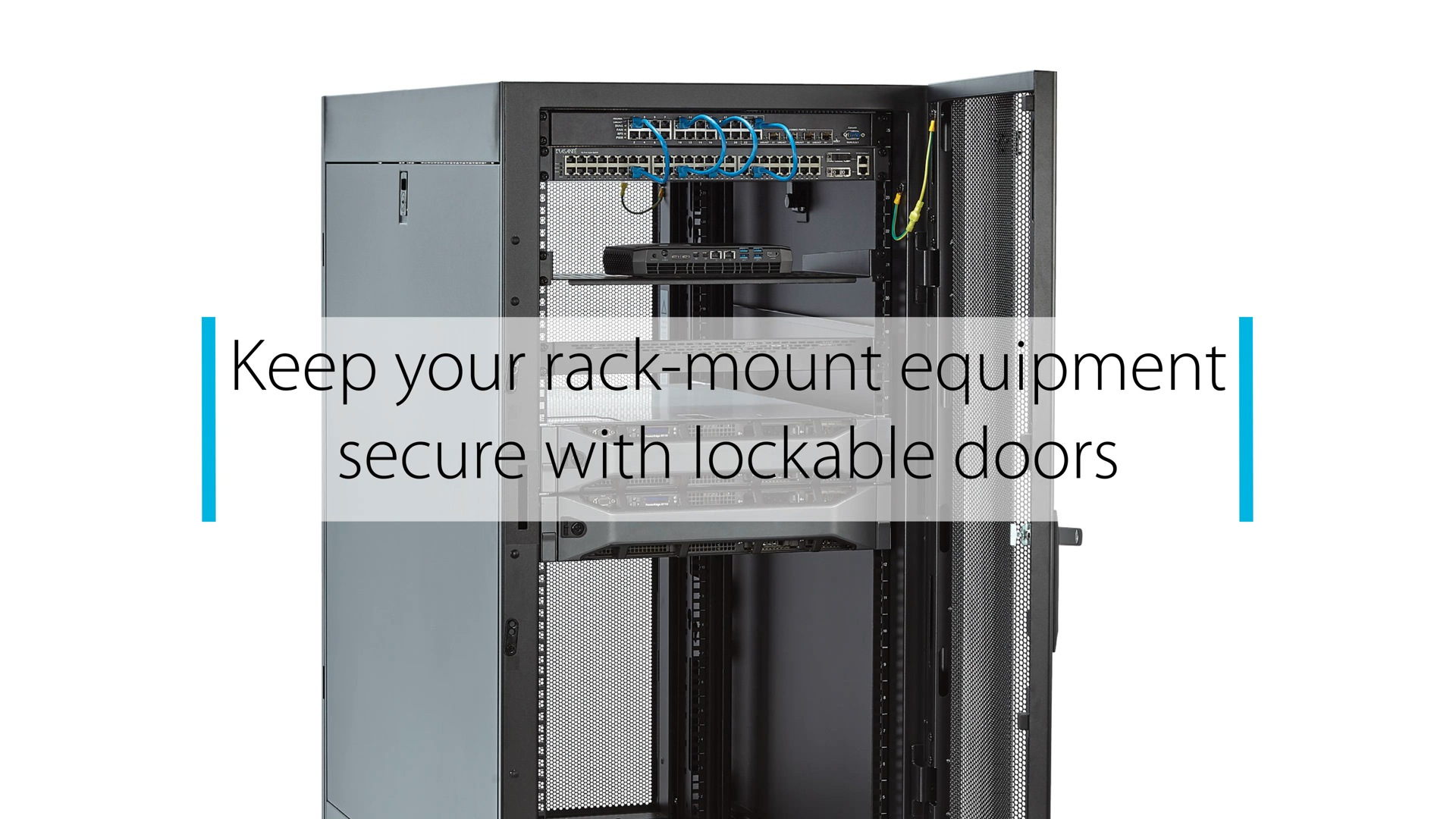 Thumbnail 1 of 1 for StarTech.com 4-Post 25U Server Rack Cabinet, 19" Data Rack Cabinet for Computer / IT Equipment, Half-Height Network Rack