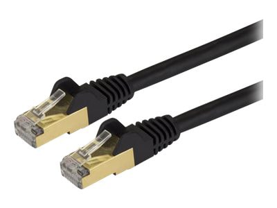 StarTech.com 15 ft CAT6a Ethernet Cable - 10GbE STP Snagless 100W PoE Black