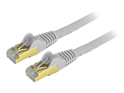StarTech 6ft Gray CAT6a Ethernet Cable - Snagless Shielded Ethernet Cable -