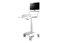 Humanscale TouchPoint T7 Non-Powered 200N Cylinder Laptop Gantry and PC Work Surface - cart