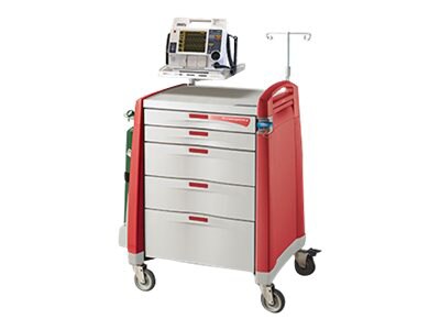 Capsa Healthcare Avalo Series Emergency Cart Red - cart