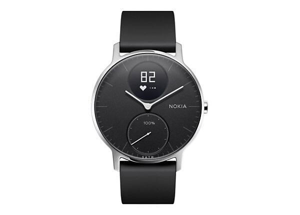 Nokia Steel HR - stainless steel - activity tracker with band - black