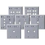 Leviton QuickPort Dual-Gang With Designation ID Windows - mounting plate