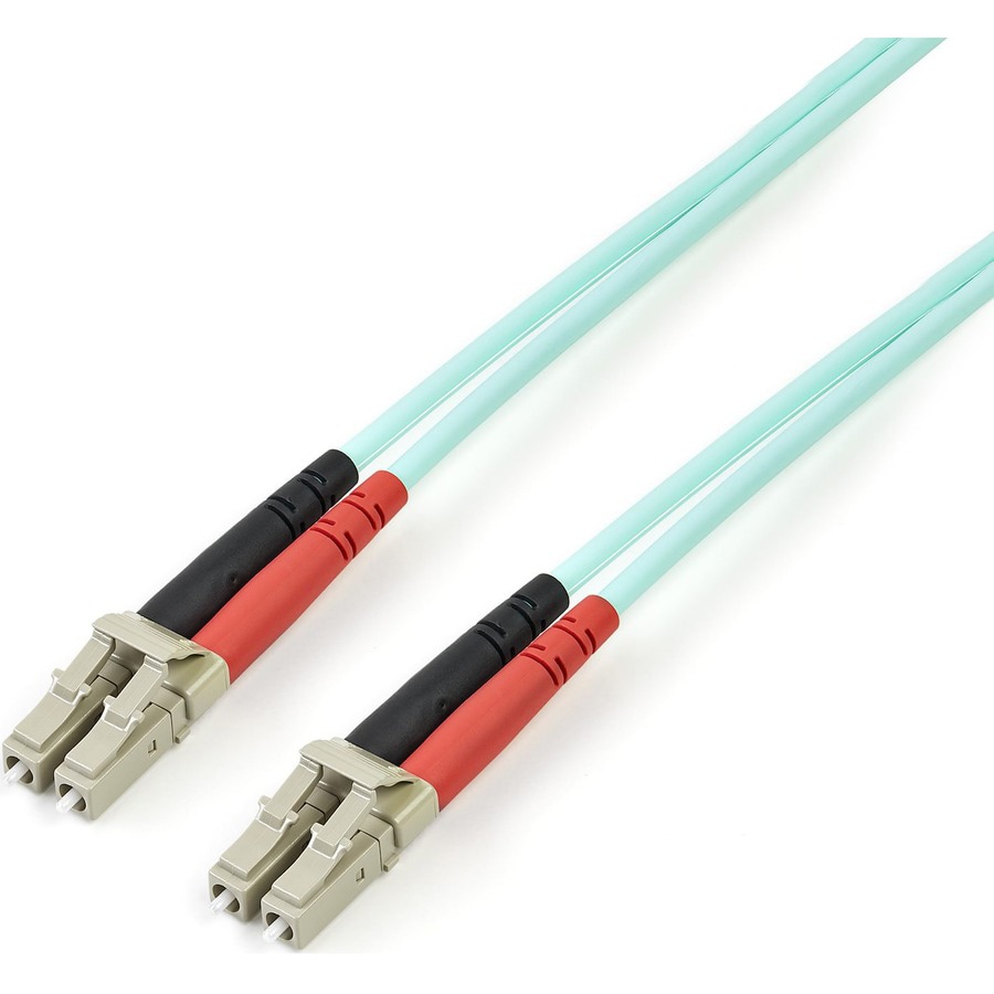 StarTech.com 3m (10ft) OM4 Multimode Fiber Optic Cable, LC/UPC to LC/UPC, LOMMF Fiber Patch Cord