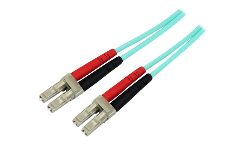 StarTech.com 3m (10ft) OM4 Multimode Fiber Optic Cable, LC/UPC to LC/UPC, LOMMF Fiber Patch Cord