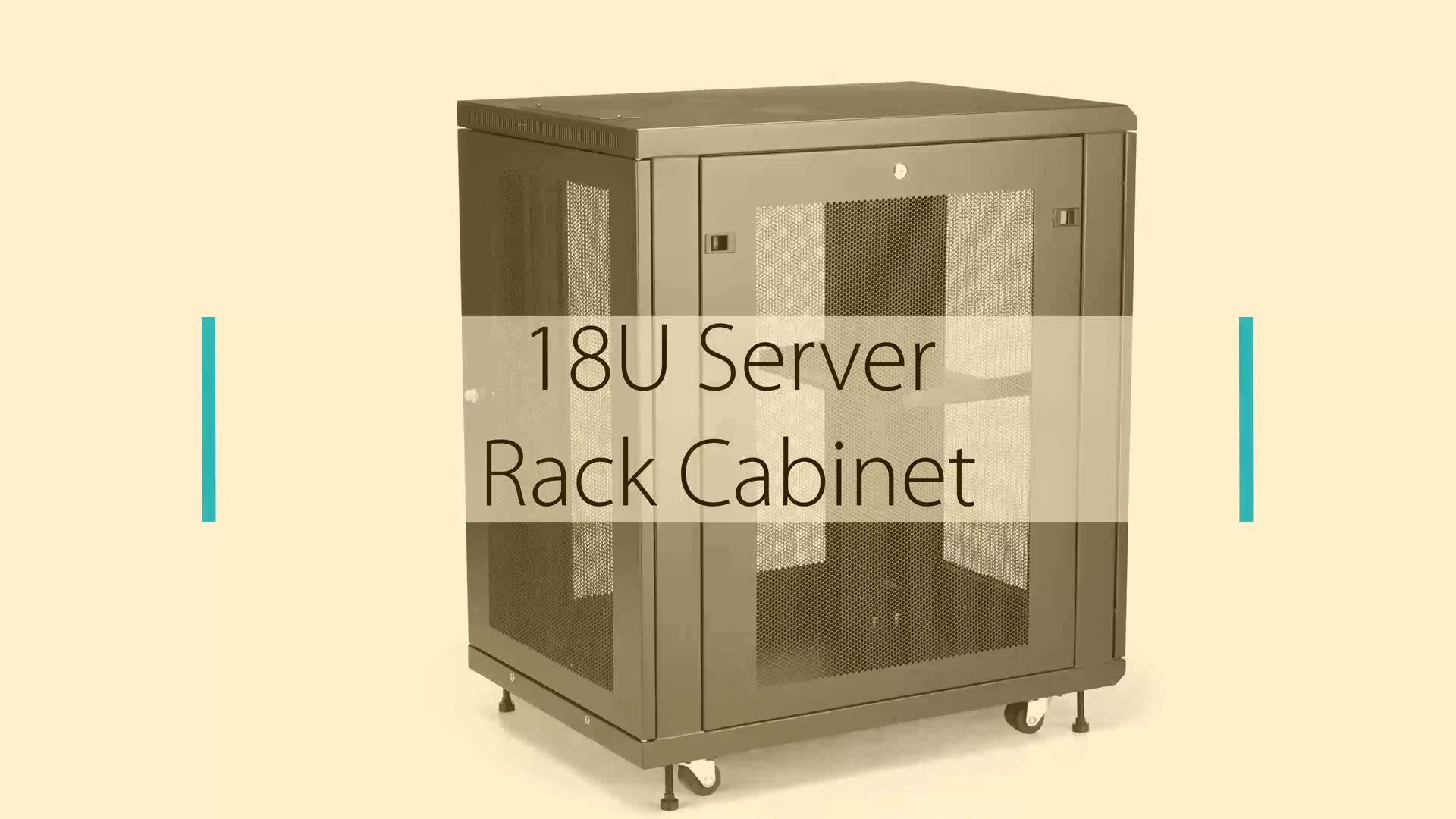 Thumbnail 1 of 1 for StarTech.com 4-Post 18U Server Rack Cabinet, 19" Data Rack Cabinet for Computer / IT Equipment, Half-Height Network Rack