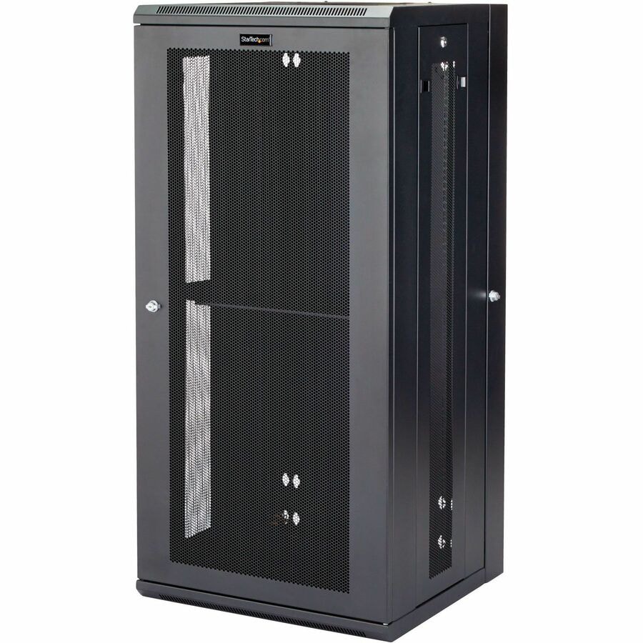 StarTech.com 4-Post 26U Wall Mount Network Cabinet, 19" Hinged Wall-Mounted Server Rack Enclosure for IT Equipment