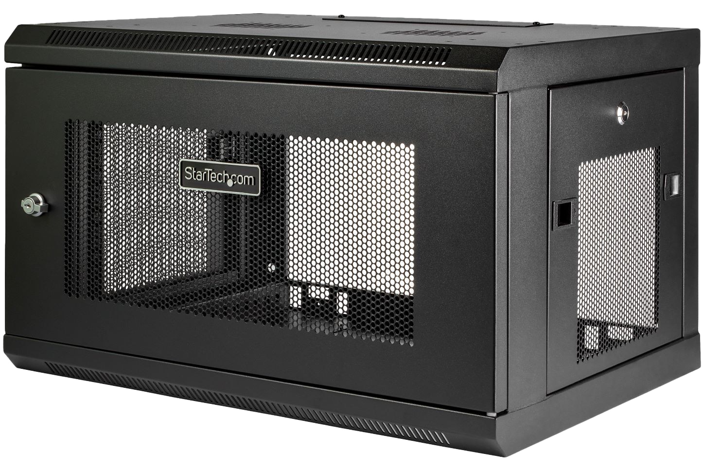 StarTech.com 2-Post 6U Wall Mount Network Cabinet, 19" Lockable Wall-Mounted Server Rack Enclosure for IT Equipment