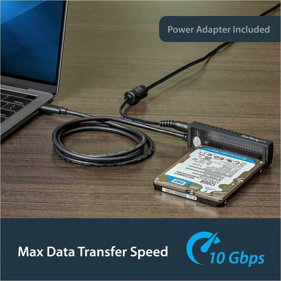 StarTech.com USB C to SATA Adapter Cable for 2.5"/3.5" SSD/HDD Drives