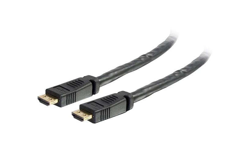 C2G Plus Series 25ft Standard Speed HDMI Cable with Gripping Connectors - CL2P Plenum Rated  - 1080p 60Hz