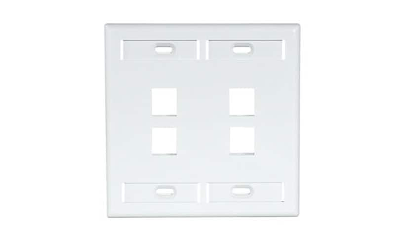 Leviton QuickPort Dual-Gang With Designation ID Windows - mounting plate