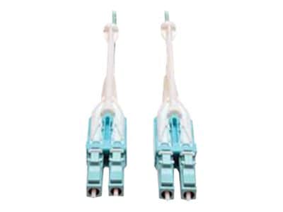 Tripp Lite 3M 10Gb 50/125 OM3 Fiber Cable Push/Pull Tabs LC/LC 3 Meters - patch cable - 3 m - aqua