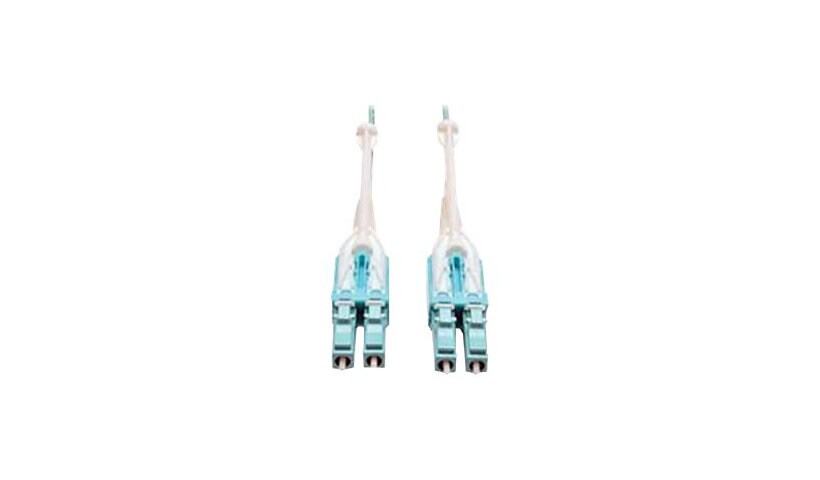 Tripp Lite 3M 10Gb 50/125 OM3 Fiber Cable Push/Pull Tabs LC/LC 3 Meters - patch cable - 3 m - aqua