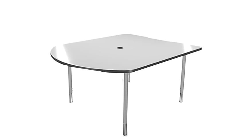 MooreCo 5' MediaSpace AV Table - D-Shape