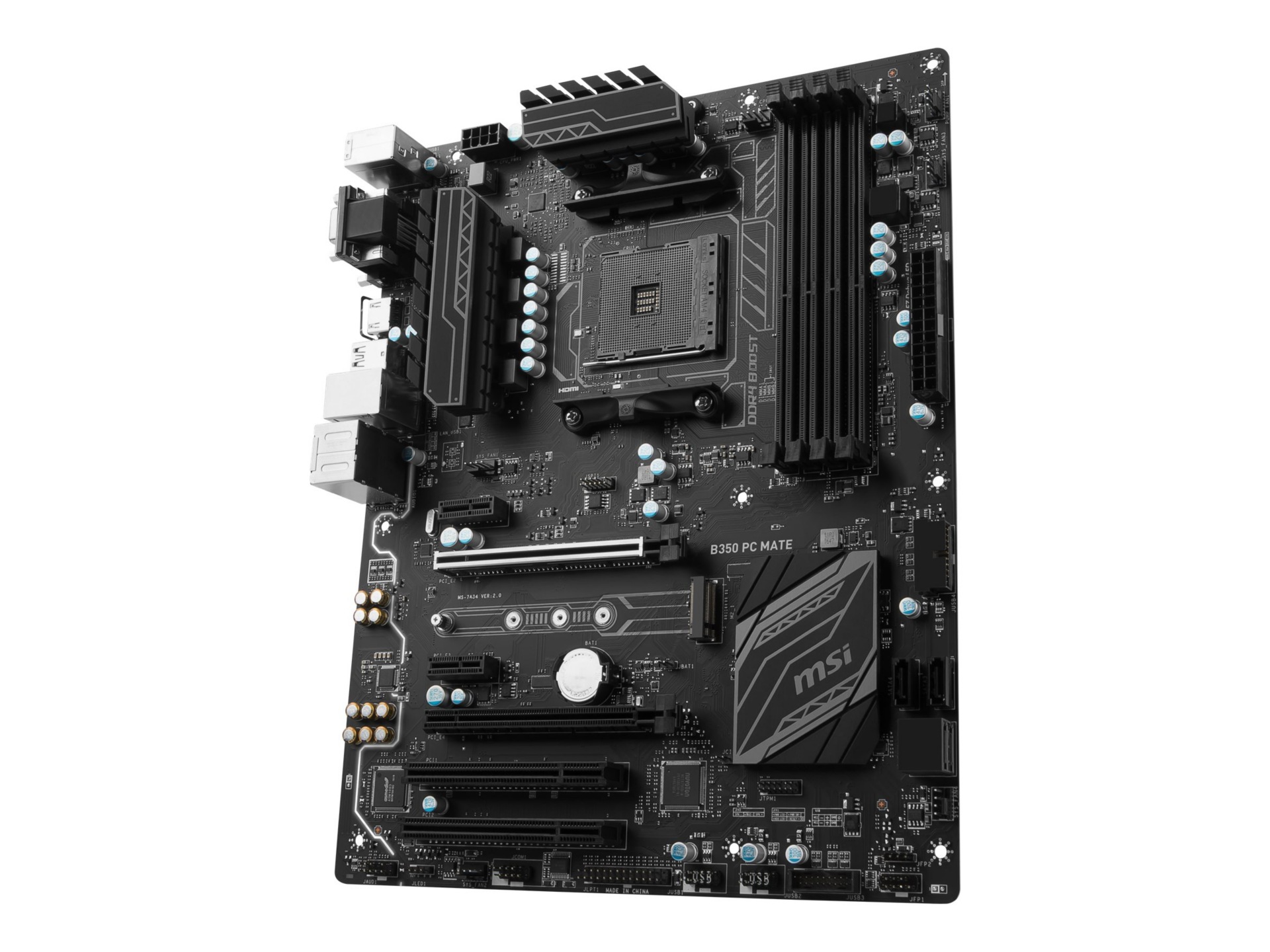 MSI B350 PC MATE - motherboard - ATX - Socket AM4 - AMD B350 FCH