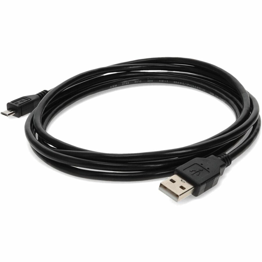 Proline 15ft USB A 2.0 Male to Micro-USB B 2.0 Female Black Cable