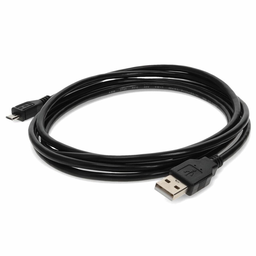 Thumbnail 2 of 9 for Proline 15ft USB A 2.0 Male to Micro-USB B 2.0 Female Black Cable