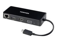 Toshiba USB-C to HDMI/VGA Travel Adapter - docking station - VGA, HDMI