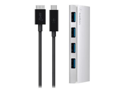 BELKIN 4PORT HUB+USB-C CBL/MICRO-B