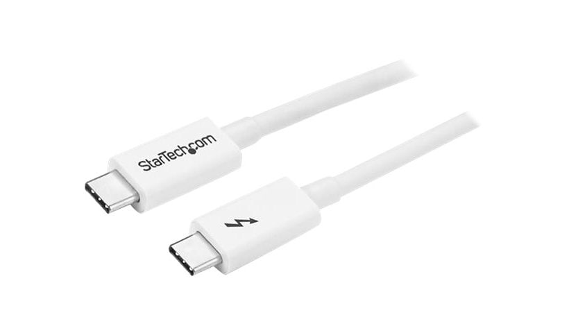 StarTech.com 2m Thunderbolt 3 Cable - 20Gbps - White - Thunderbolt USB-C DP
