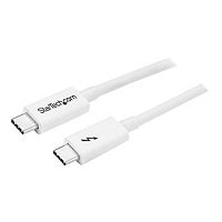 StarTech.com 2m Thunderbolt 3 Cable - 20Gbps - White - Thunderbolt USB-C DP