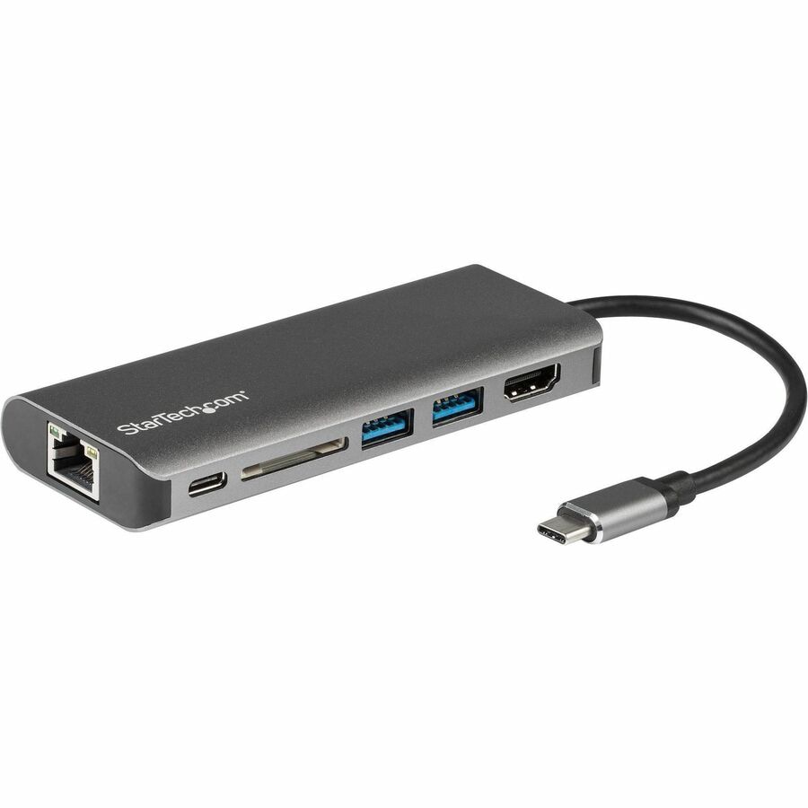 StarTech.com USB-C Docking Station, USB C Multiport Adapter with Ethernet,