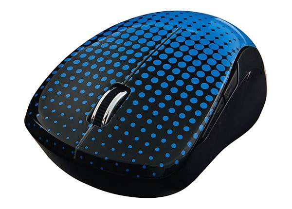 Verbatim Wireless Notebook Multi-Trac Blue LED Mouse - mouse - 2.4 GHz - blue, dot pattern