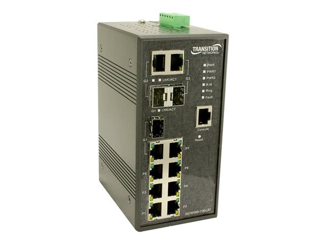Transition Networks Managed Industrial Switch - switch - 10 ports - managed