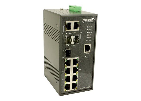 Transition Networks Managed Industrial Switch - switch - 10 ports - managed