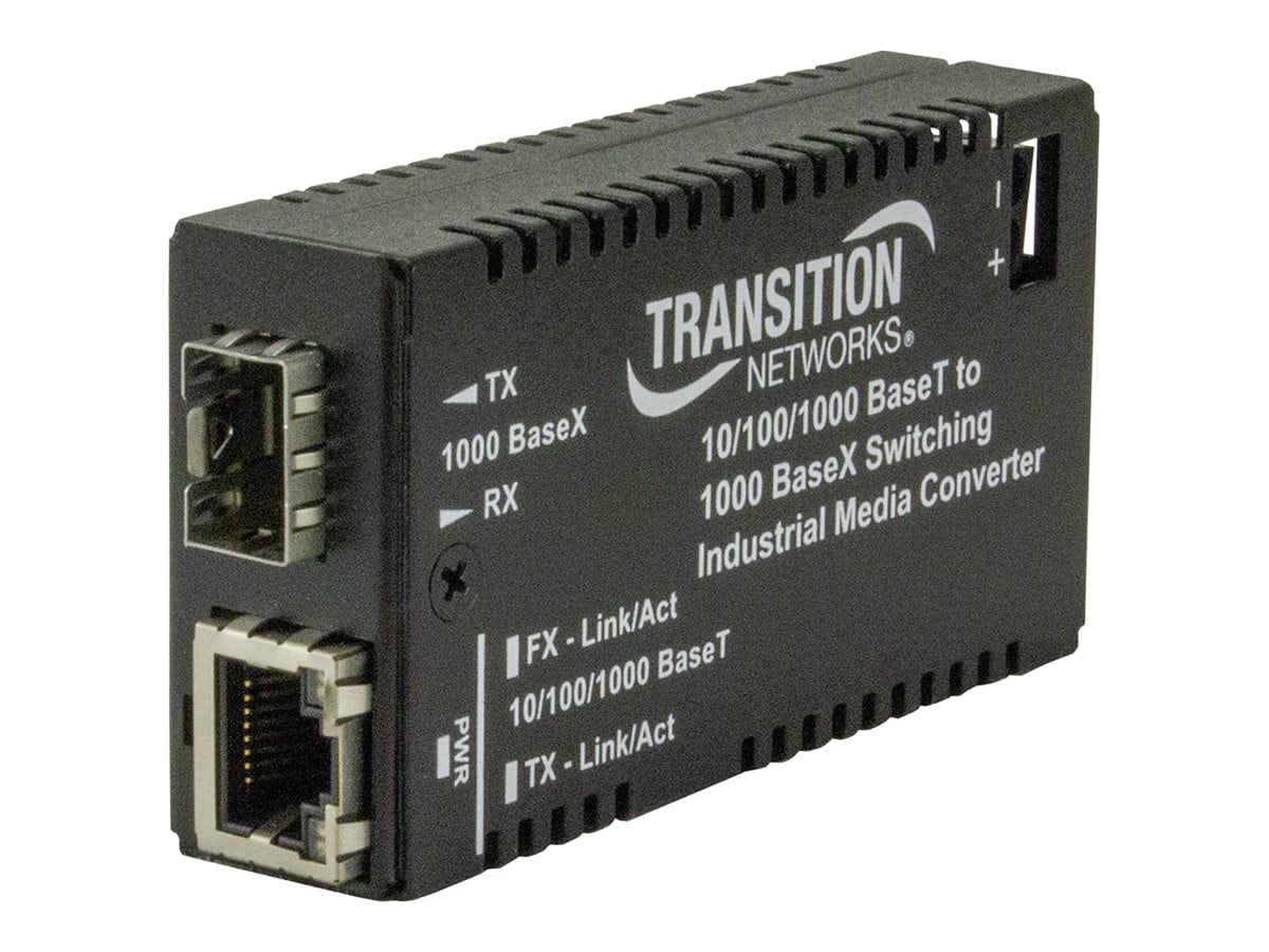 Transition Networks Hardened Mini 10/100/1000 Bridging - fiber media conver